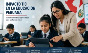Impacto TIC educación Perú: Transformación digital y retos en el aprendizaje moderno 19 Impacto TIC educación Perú estudiantes usando tecnología en el aula